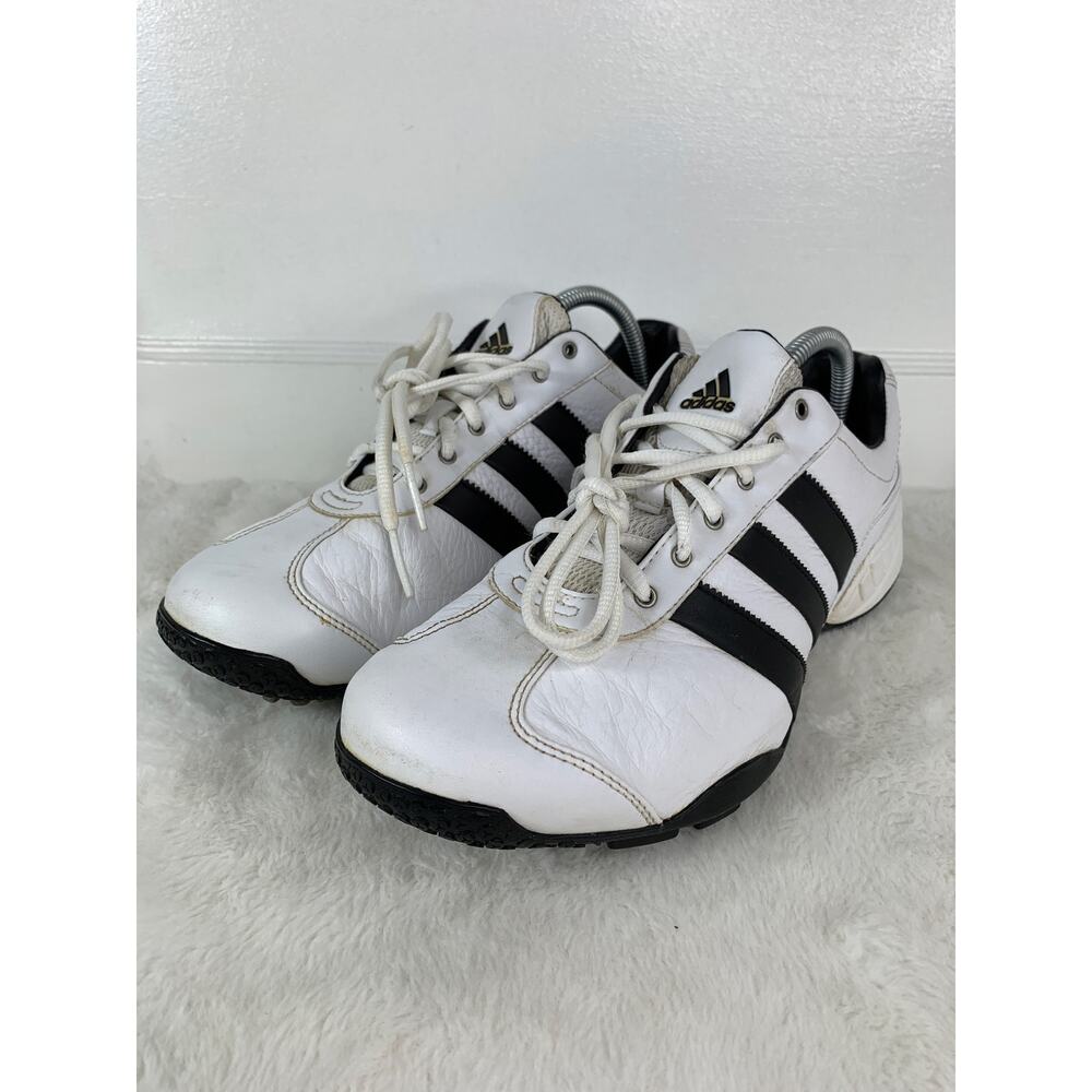 Adidas Golf Shoes White Three Stripe Adiprene Men’s Size 9